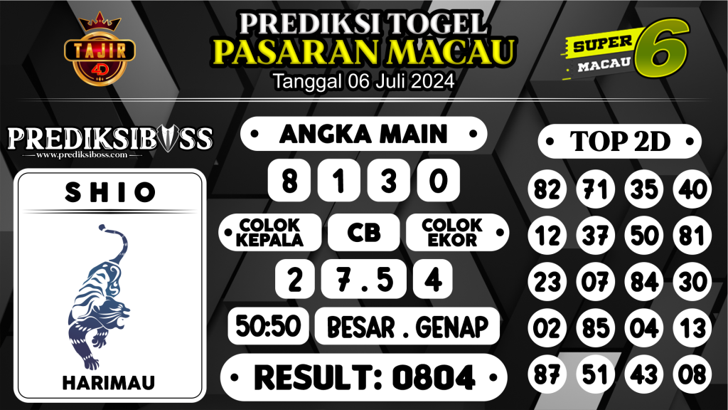 https://prediksibosskita.com/prediksi-boss-togel-macau-sabtu-06-juli-2024/