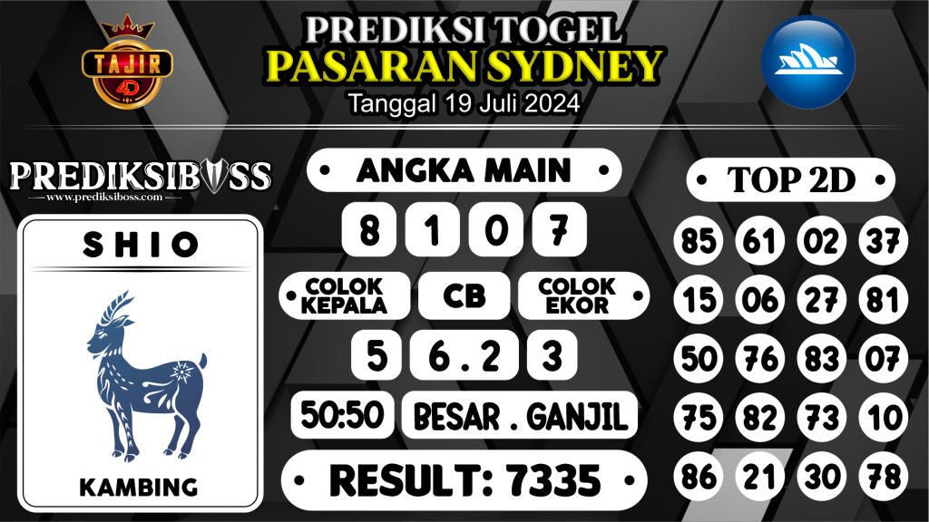 https://prediksibosskita.com/prediksi-boss-togel-sidney-jumat-19-juli-2024/