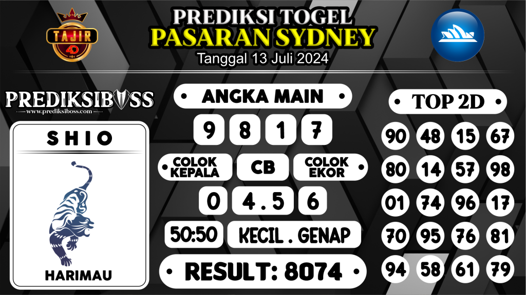 https://prediksibosskita.com/prediksi-boss-togel-sidney-sabtu-13-juli-2024/